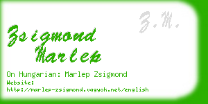 zsigmond marlep business card